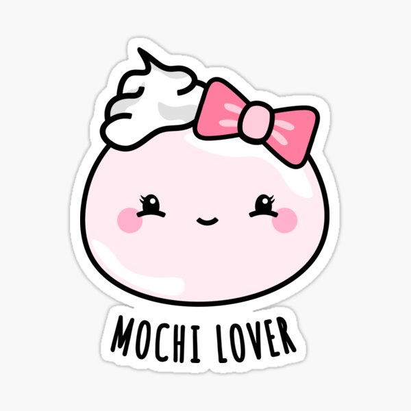 Cute Mochi Cartoon Drawings Classic Round Sticker