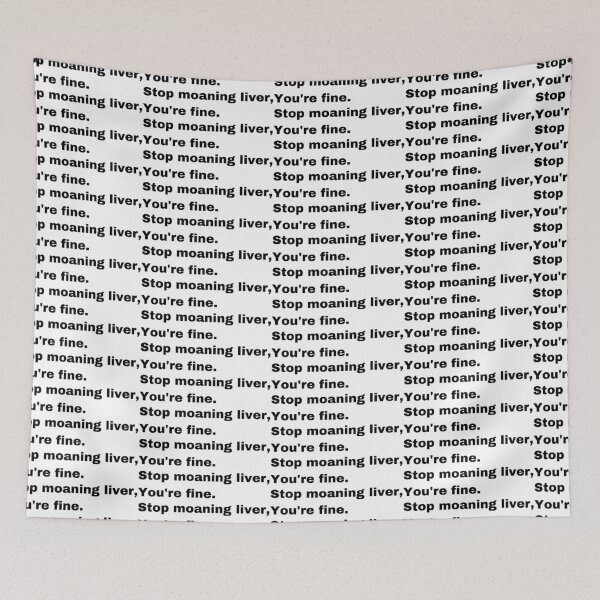 Item preview, Black and white text based T-shirt - Stop moaning liver. designed and sold by OffensiveTCG.