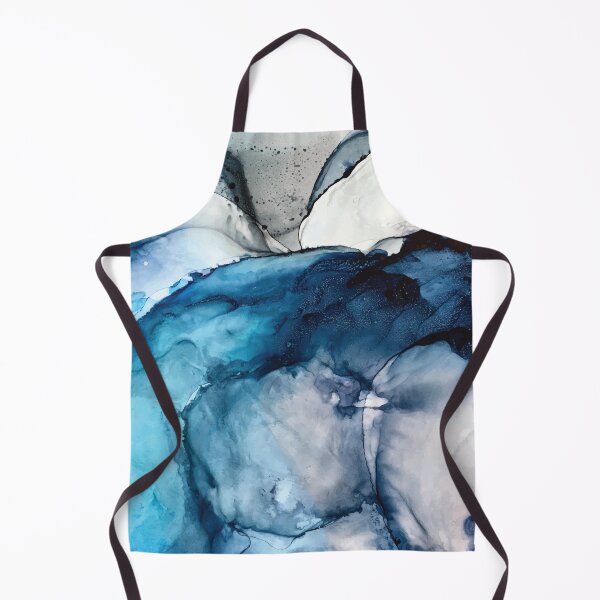 Item preview, White Sand Blue Sea - alcohol ink painting designed and sold by Elizabeth Karlson.