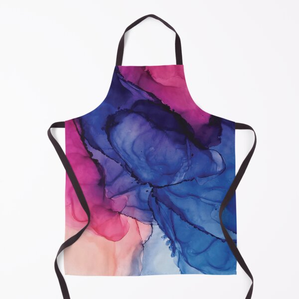 Item preview, Pondering- Blush and Blue- Alcohol ink painting designed and sold by Elizabeth Karlson.