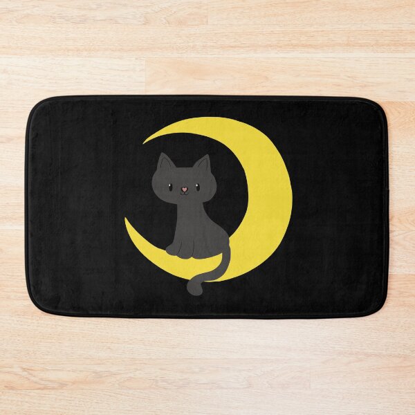 Item preview, Cute black cat on moon designed and sold by StickinTogether.