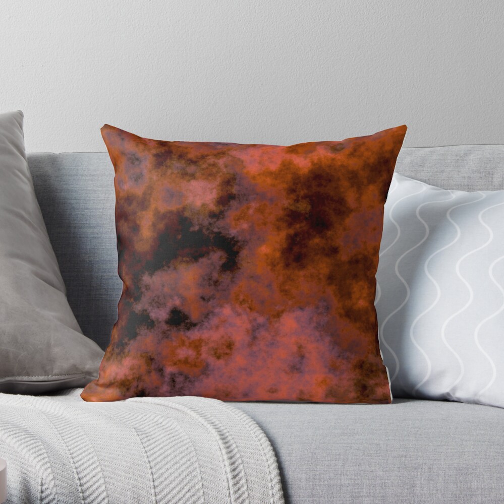 rust throw pillow