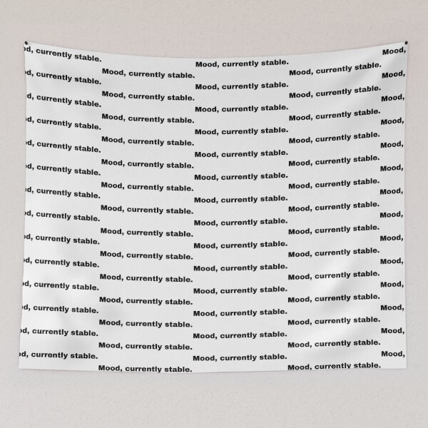Item preview, Black and white text based T-shirt - Mood, currently stable. designed and sold by OffensiveTCG.