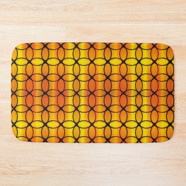 Item preview, Fiery Stained Glass Pattern in Orange and Yellow designed and sold by BoundedChaos.