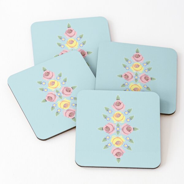 Item preview, Roses Pastel Colours Narrowboat Canal Art Verticle designed and sold by Running-Duck.