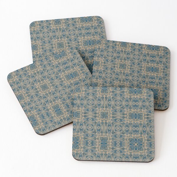 Item preview, Elegant Art Deco Design Gold Lines On Navy Blue Velvet designed and sold by artsandsoul.