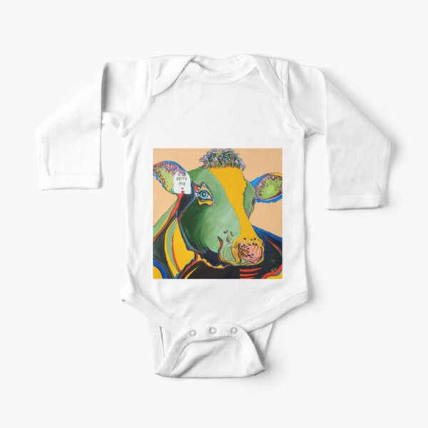 Activist Cow Long Sleeve Baby One-Piece