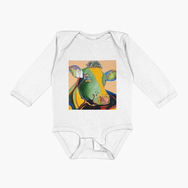 Activist Cow Long Sleeve Baby One-Piece