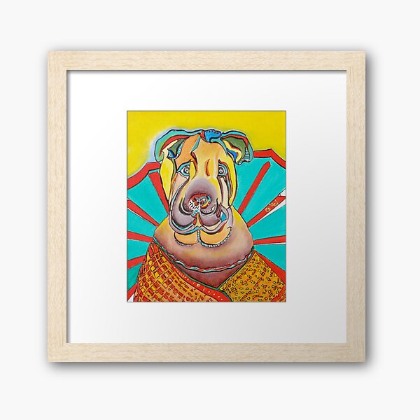 Beach Dog Framed Art Print