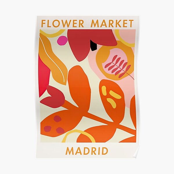 Flower Market Madrid Poster