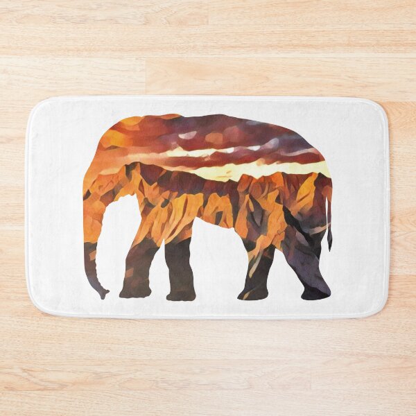 Item preview, Elephant in the Mountains during Sunset designed and sold by Snilfen.