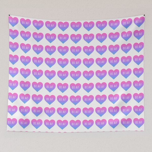 Item preview, Bi AF Bisexual Pride Flag Pastel Gradient Hearts Bi Pride Love is Love Queer Love  designed and sold by Rainbow Lobster.