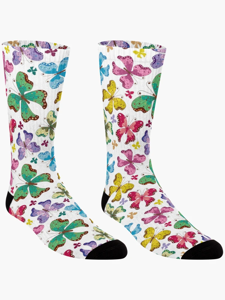 Thumbnail 3 of 5, Socks, BoHo Butterflies designed and sold by RuthFurtado.