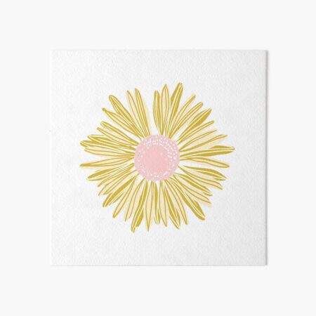 Gold Flower Art Board Print
