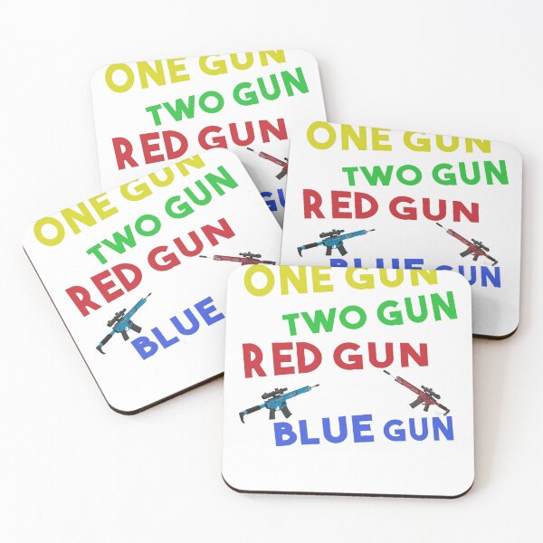 Item preview, One Gun Two Gun Red Gun Blue Gun-colorful guns, kids gift designed and sold by BestDes.
