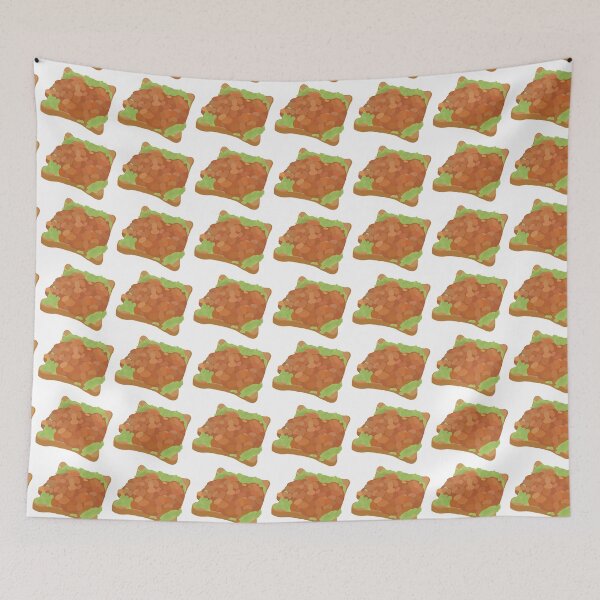 Artikelvorschau, Avocado und Bohnen auf Toast entworfen und verkauft von PeachCatDesigns.