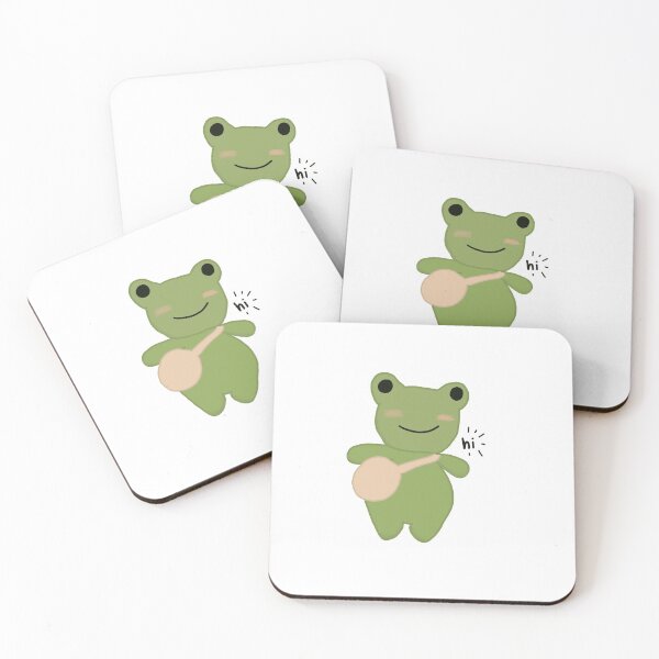Item preview, frog with bag saying hi designed and sold by johannafanti.