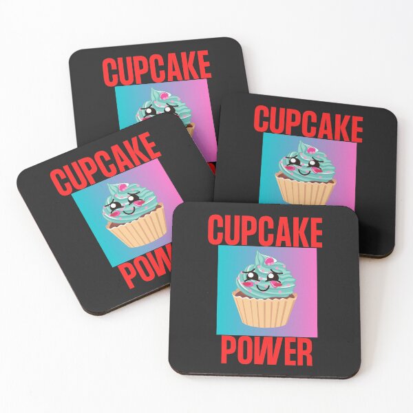 Item preview, CUPCAKE POWER, CUTE KAWAII CUPCAKE, ANIMATED CUPCAKE designed and sold by R B Chrystal.