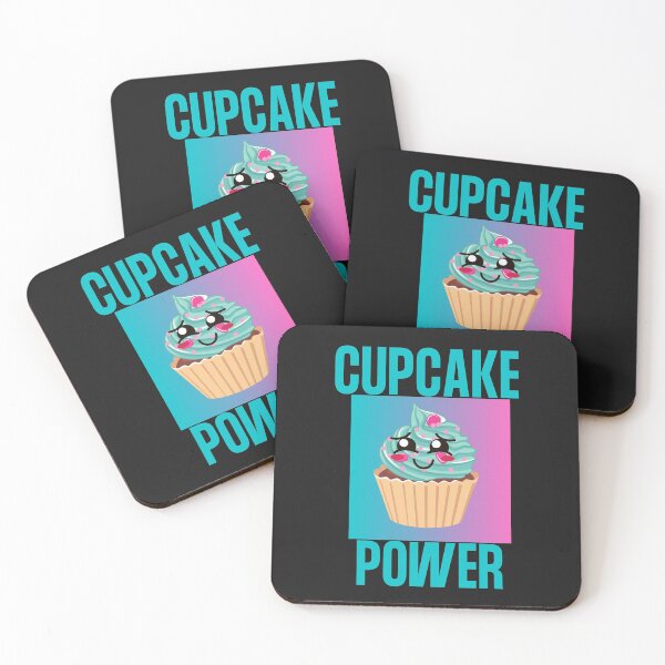 Item preview, CUPCAKE POWER, CUTE KAWAII CUPCAKE, ANIMATED CUPCAKE designed and sold by R B Chrystal.