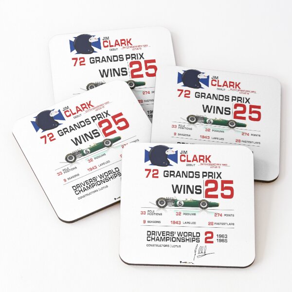 Item preview, Jim Clark - F1 Stats with car & helmet design designed and sold by JageOwen.