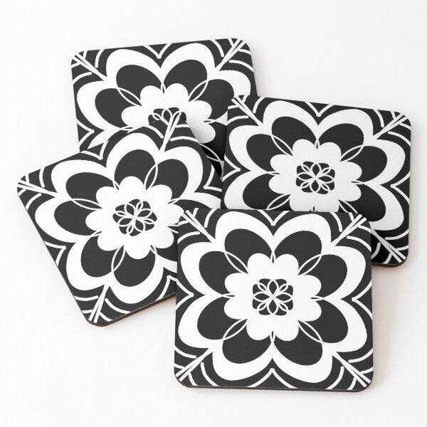 Item preview, Black and White Flower Mandala Design designed and sold by SMillustrations.