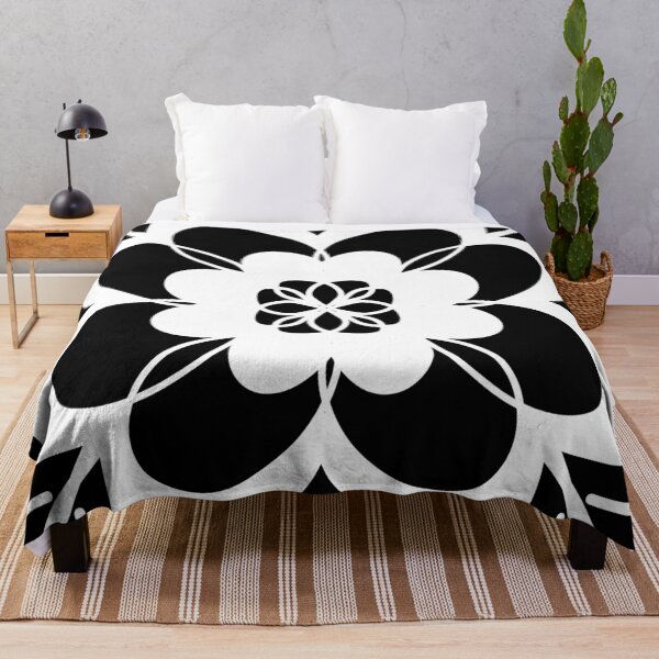 Item preview, Black and White Flower Mandala Design designed and sold by SMillustrations.