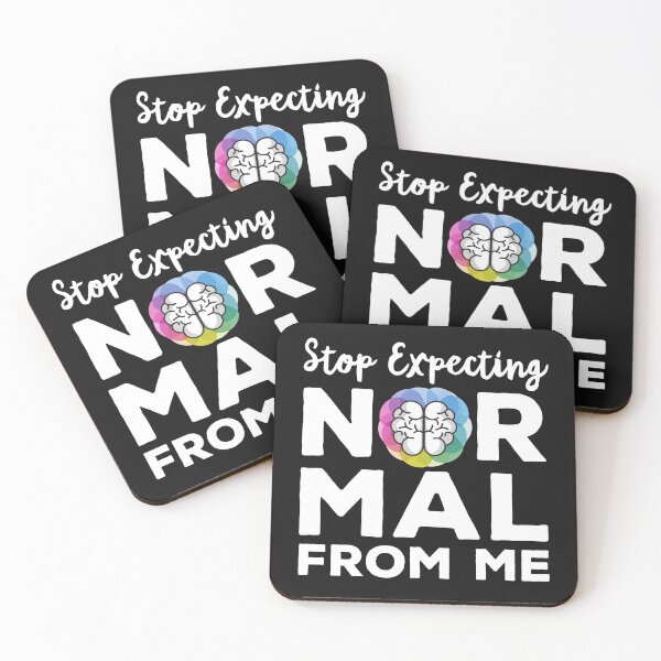 Item preview, Stop Expecting Normal From Me White designed and sold by curledup-cat.
