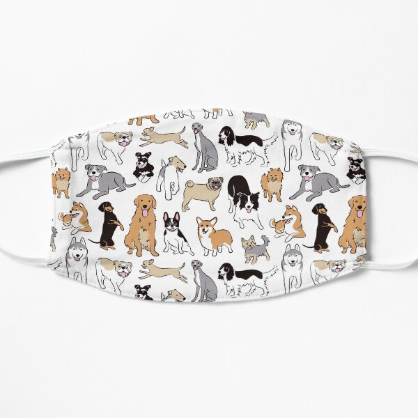 Happy Dogs Flat Mask