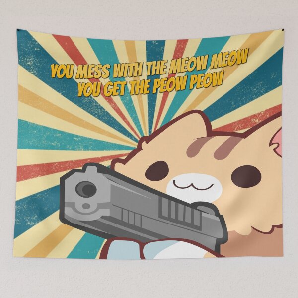 Item preview, You Mess With The Meow Meow You Get The Peow Peow designed and sold by Crazy-Leo.