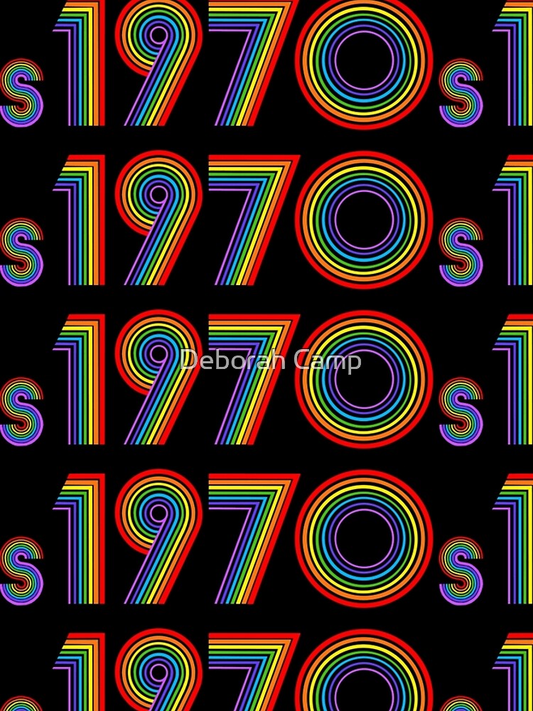 1970s Retro Rainbow Disco Font  by DeborahCamp