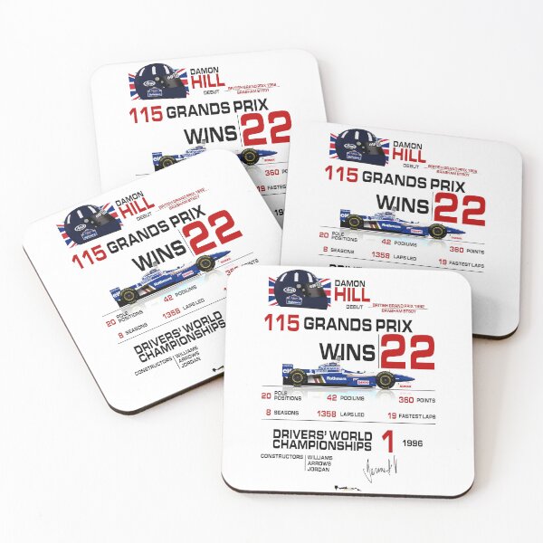 Item preview, Damon Hill - F1 Stats with car & helmet design designed and sold by JageOwen.