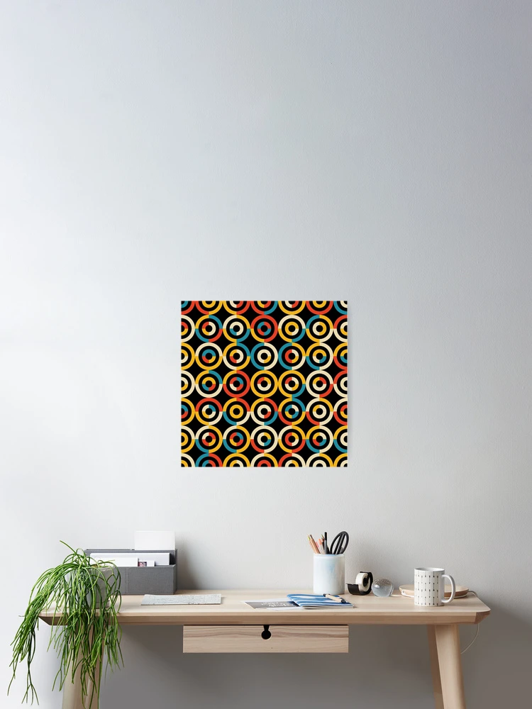 Thumbnail 2 of 3, Poster, Colorful Abstract Geometric Pattern designed and sold by venella.
