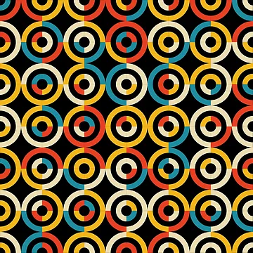 Artwork thumbnail, Colorful Abstract Geometric Pattern by venella