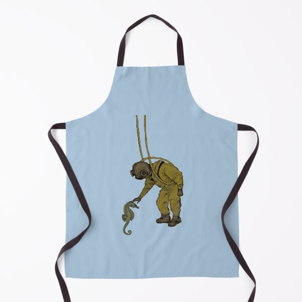 Item preview, Vintage Diver with Diving Helmet Petting a Seahorse URM designed and sold by urmaddad.