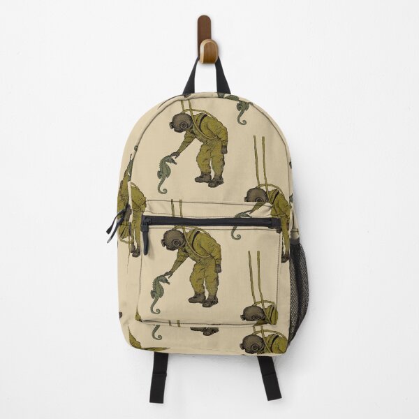 Item preview, Vintage Diver with Diving Helmet Petting a Seahorse URM designed and sold by urmaddad.