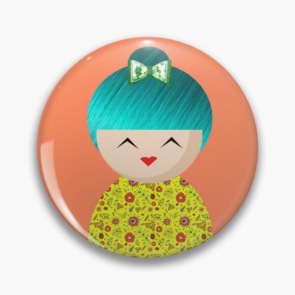 Artikelvorschau, Kokeshi hat Haare zusammengebunden entworfen und verkauft von Tami-randomness.