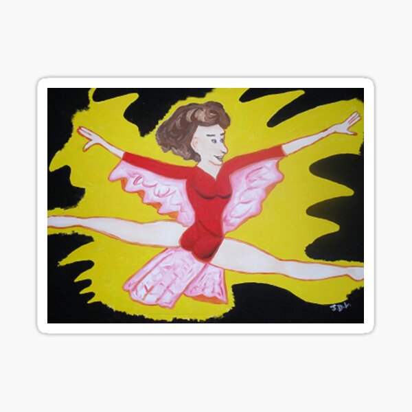 Leaping Lady 1 Sticker
