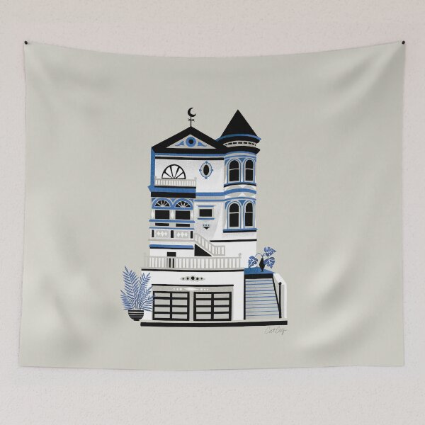 Item preview, Victorian Home – Blue designed and sold by Cat Coquillette.