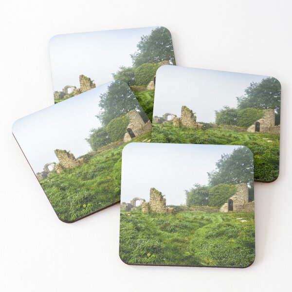 Item preview, The ruins of an old Irish castle on a foggy morning, near a lake in Ireland designed and sold by AlbertMi.