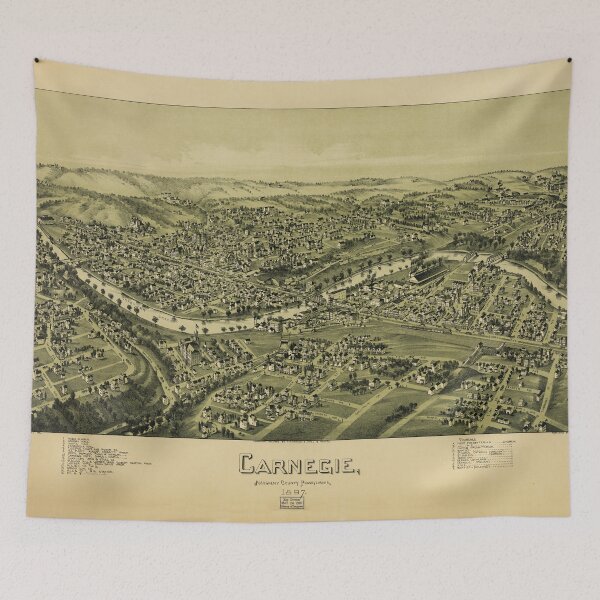 Item preview, Carnegie, Pennsylvania (1897) designed and sold by allhistory.