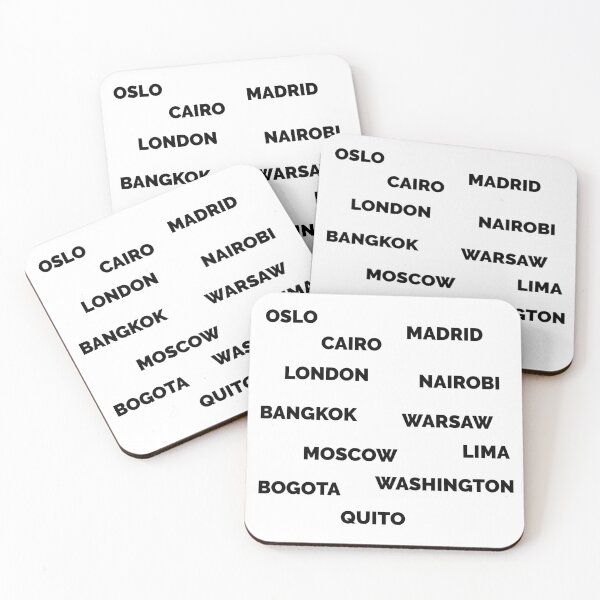 Item preview, City NAMES - BLACK typography  designed and sold by mikeldabbah.