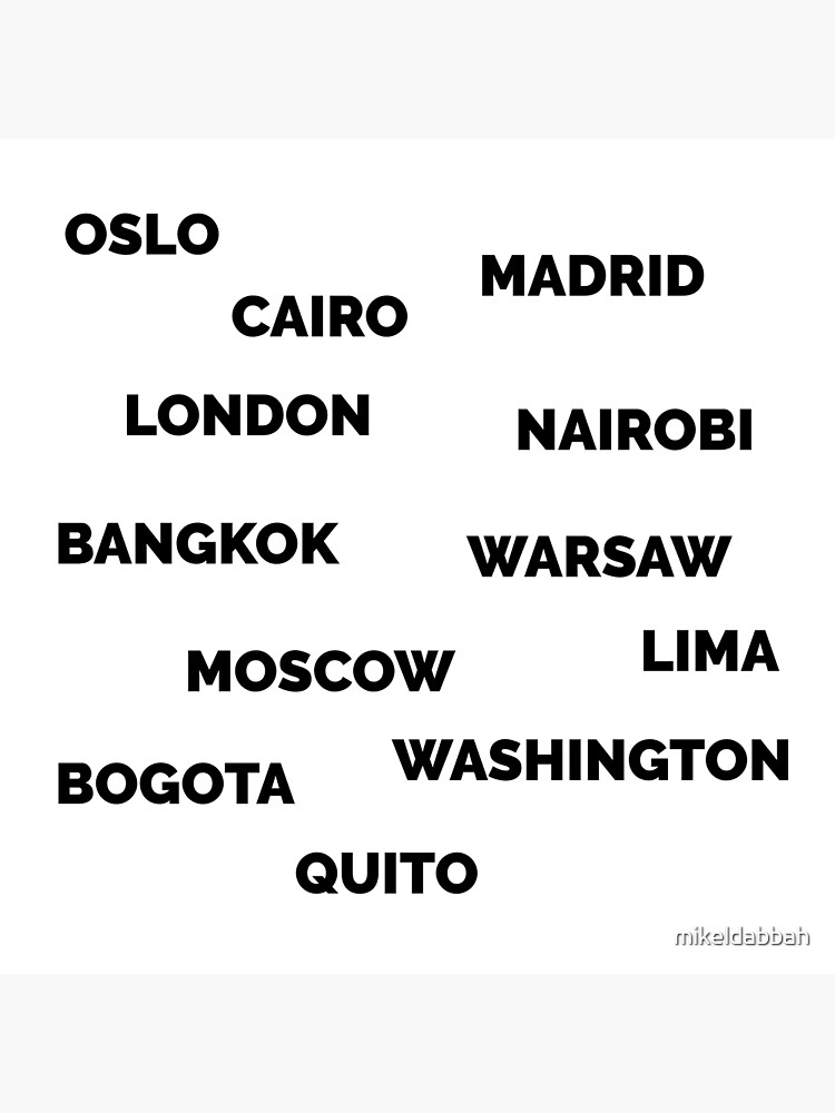 city-names-black-typography-poster-for-sale-by-mikeldabbah-redbubble