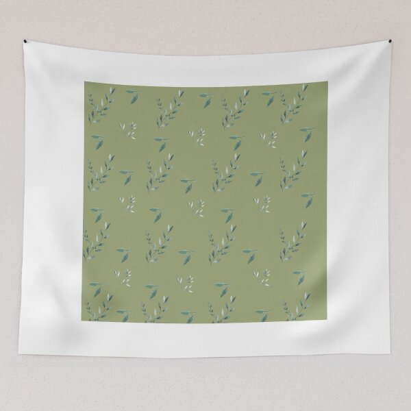 Item preview, olive leafy pattern designed and sold by creaturespie.