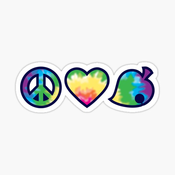 Peace, Love, Nook Sticker