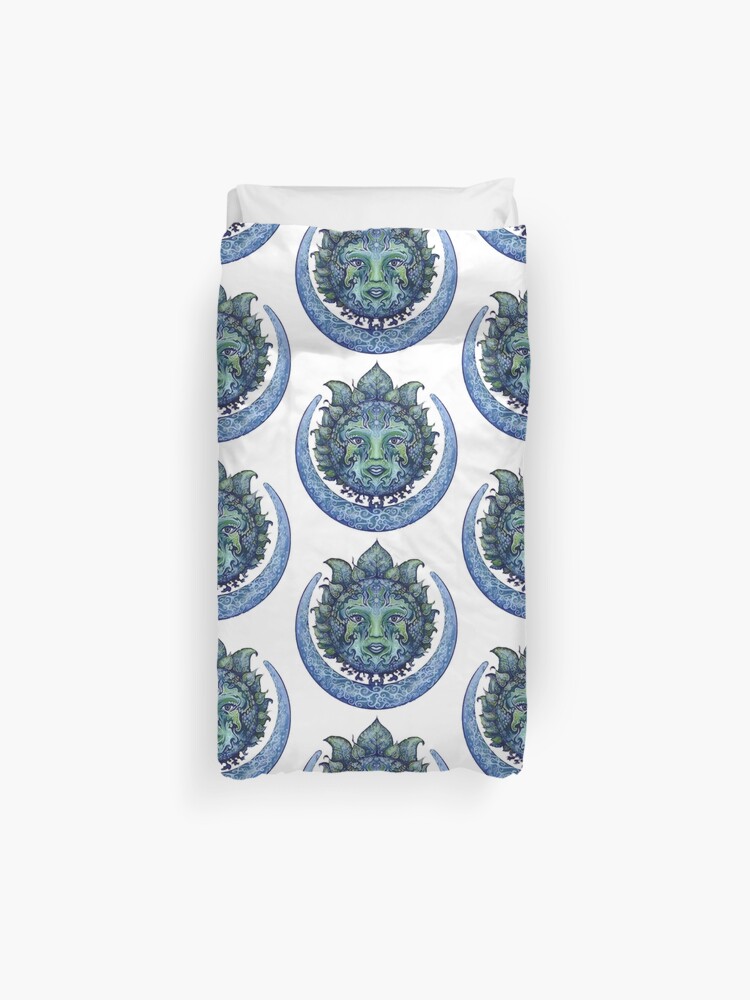 Blue Spiritual Sun And Moon Duvet Cover By Meganbxiley Redbubble