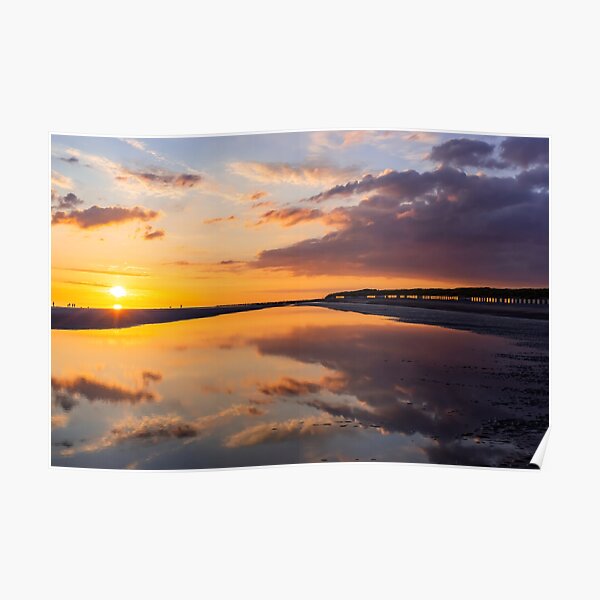 Sunset reflections in Zeeland Poster