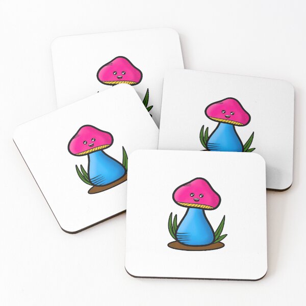 Item preview, Pansexual Pride Cute Smiley Mushroom  designed and sold by EerieEnby.
