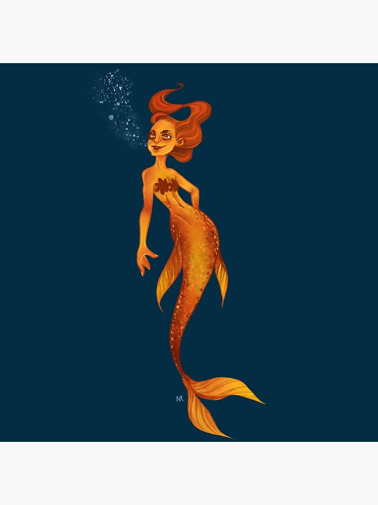 Orange mermaid Poster by NeleRichter