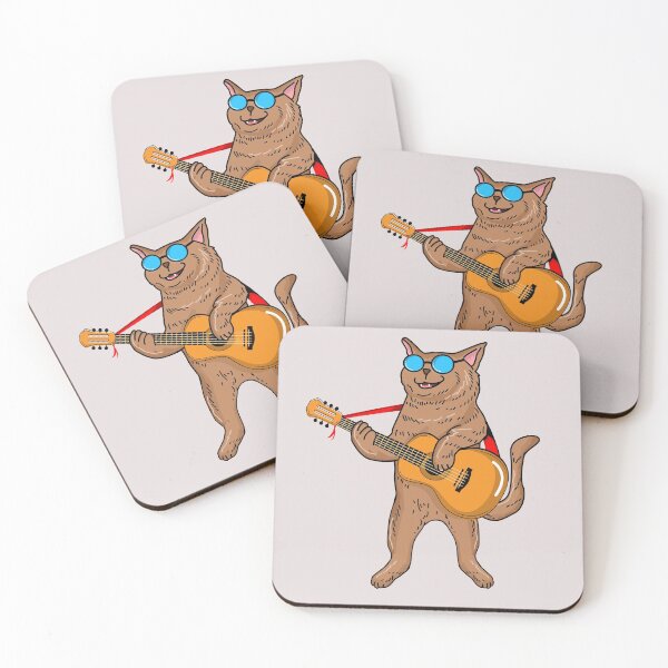 Item preview, Cat Playing Guitar designed and sold by Y-STUDIOS.