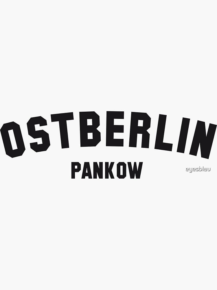 "PANKOW" Sticker by eyesblau Redbubble